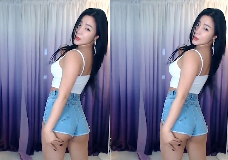 레이샤 Laysha 고은 低胸牛仔短裤性感热舞