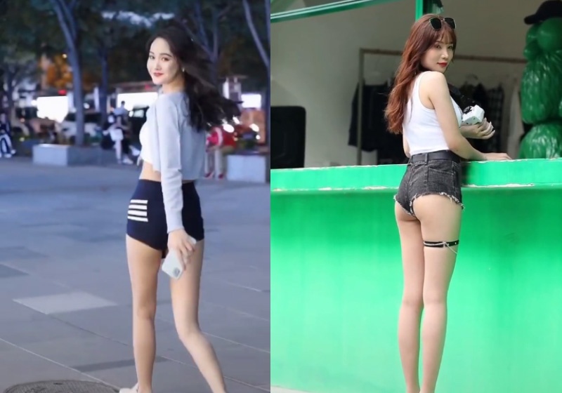 抖音街拍美女穿搭01