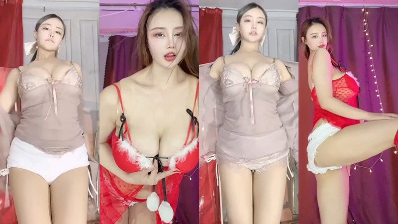 抖音主播魅澜希(原虎牙小海臀)付费群定制热舞豪乳5分09