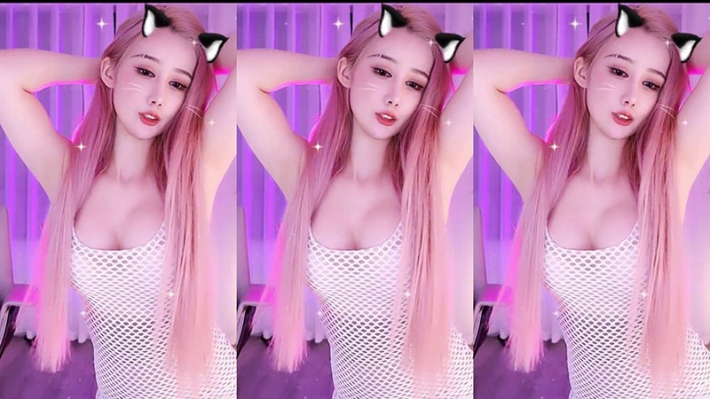 虎牙 Yz丶是理理吖白色网衣肉丝性感热舞预览图 2