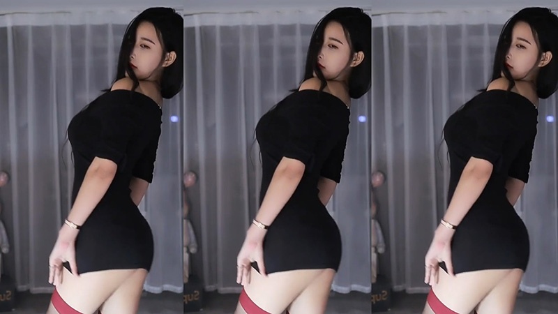 虎牙主播MH丶曼婉黑丝低胸包臀裙闪现热舞