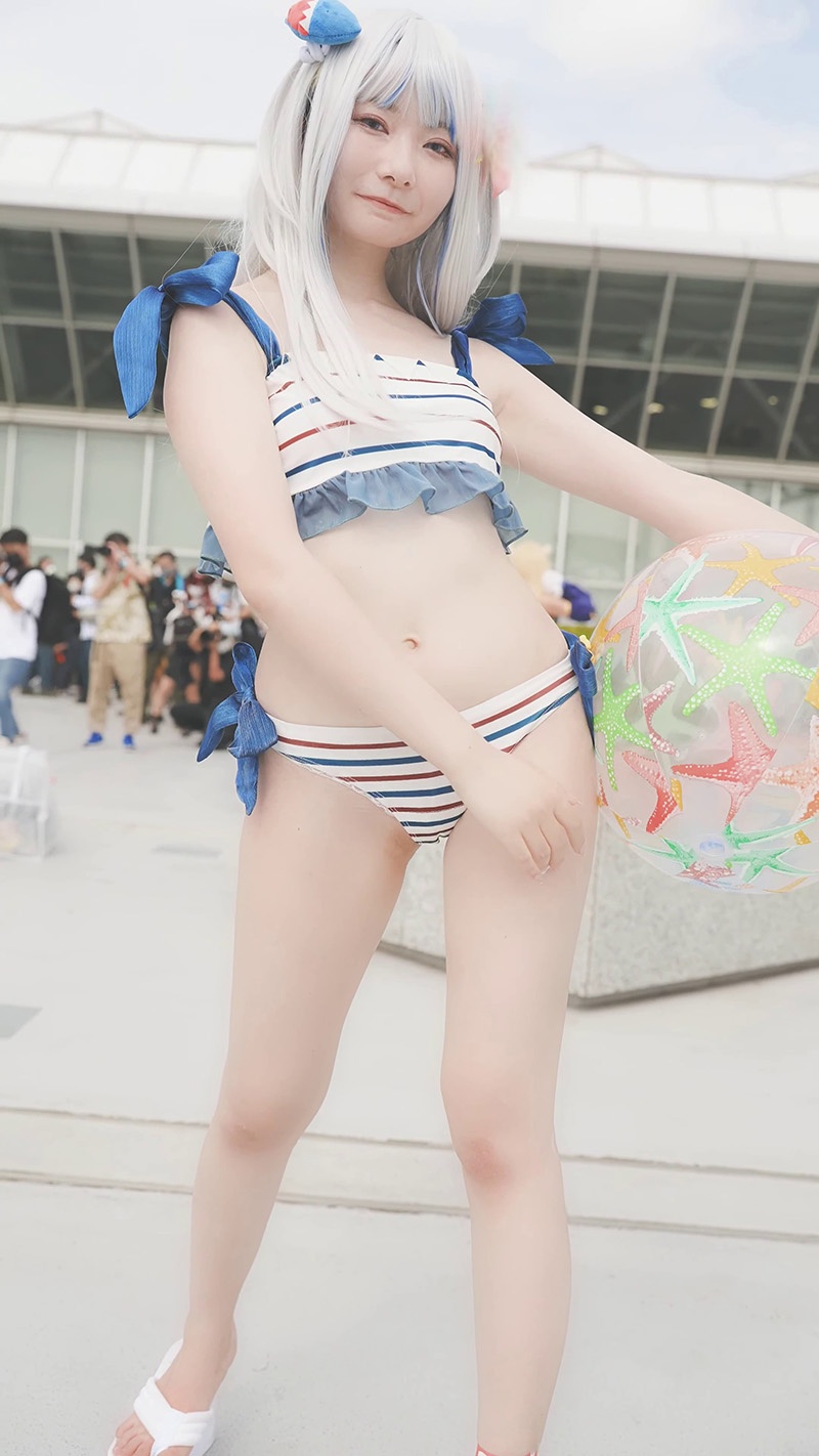 ]垂直拍摄Cosplay峰会漫画Cosplayer Inari泳装预览图 4