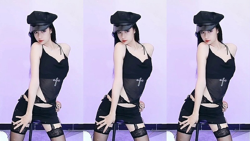 网易CC主播乖乖女星也连体袜包臀裙热舞3则
