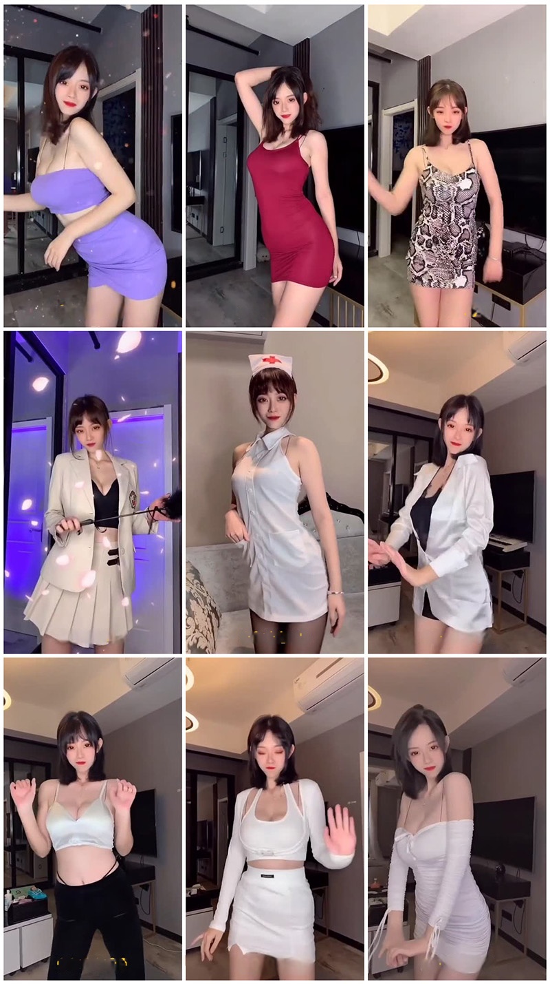 快手网红你的小李老师抖胸舞混剪