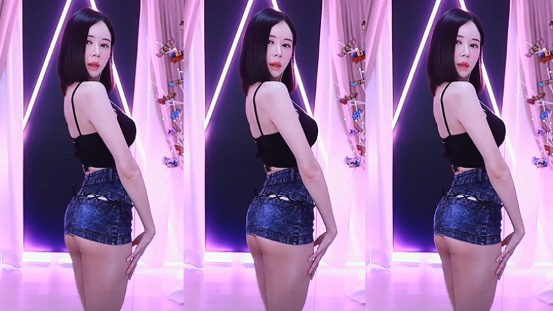 230301韩国BJ joy2828牛仔短裙性感热舞