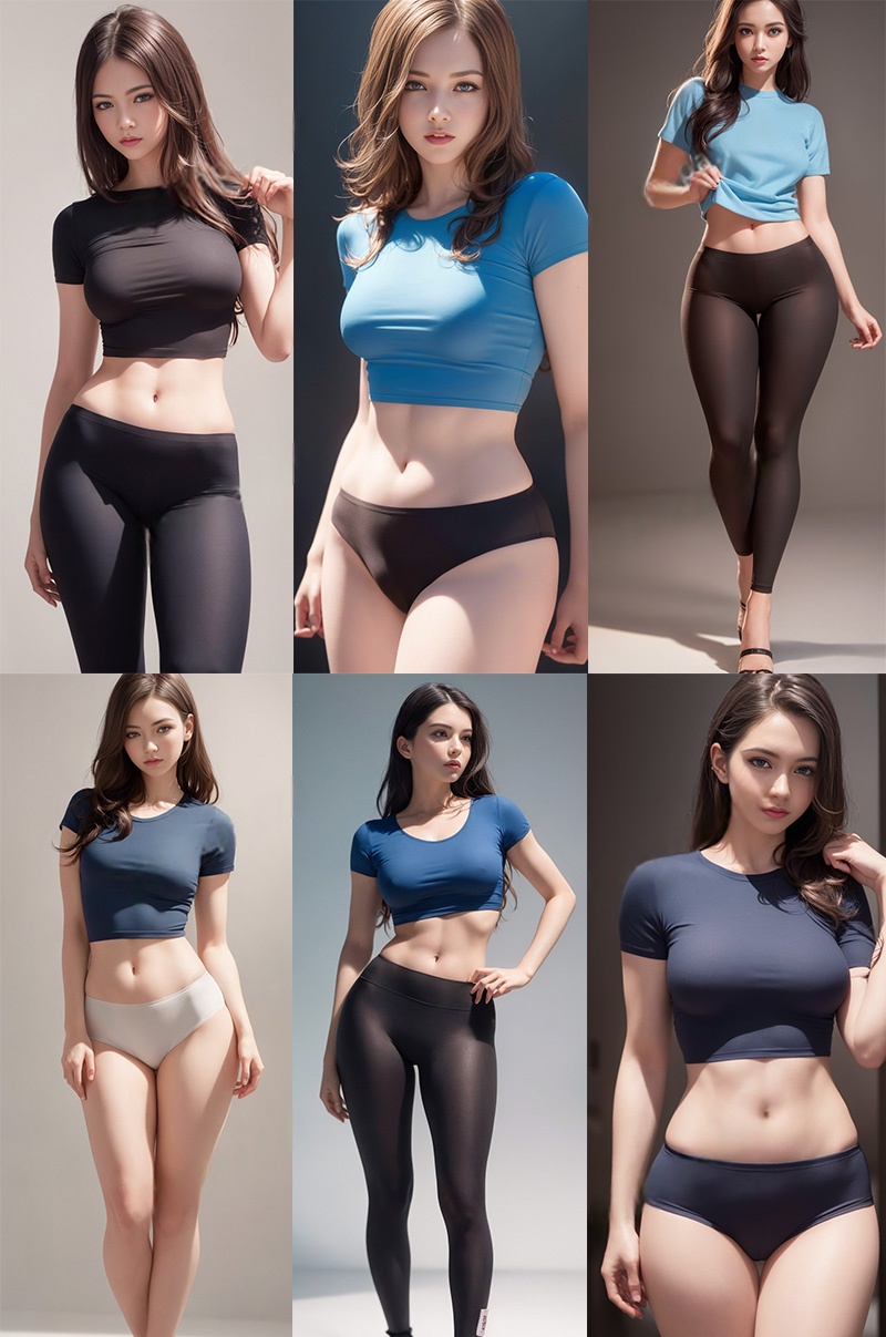 Stable Diffusion 紧身女神美图