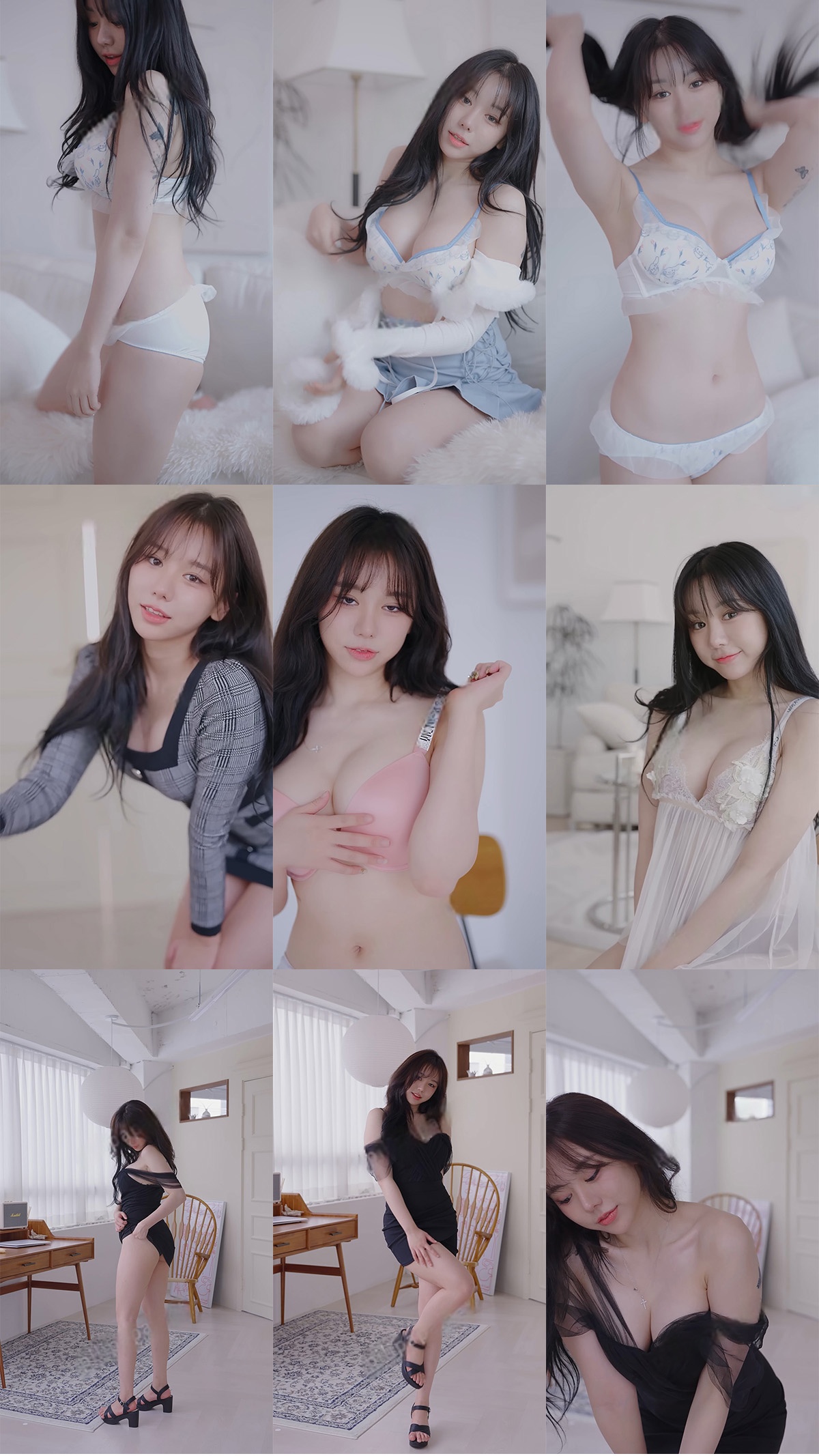lookbook时装秀Judy女友造型性感内衣拍摄