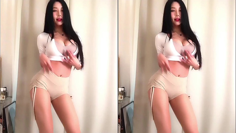 AfreecaTv韩国BJ低胸紧身裤摇摆热舞