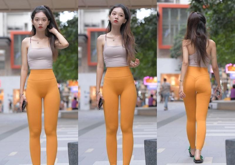 M946.黄色瑜伽裤小妹图片视频