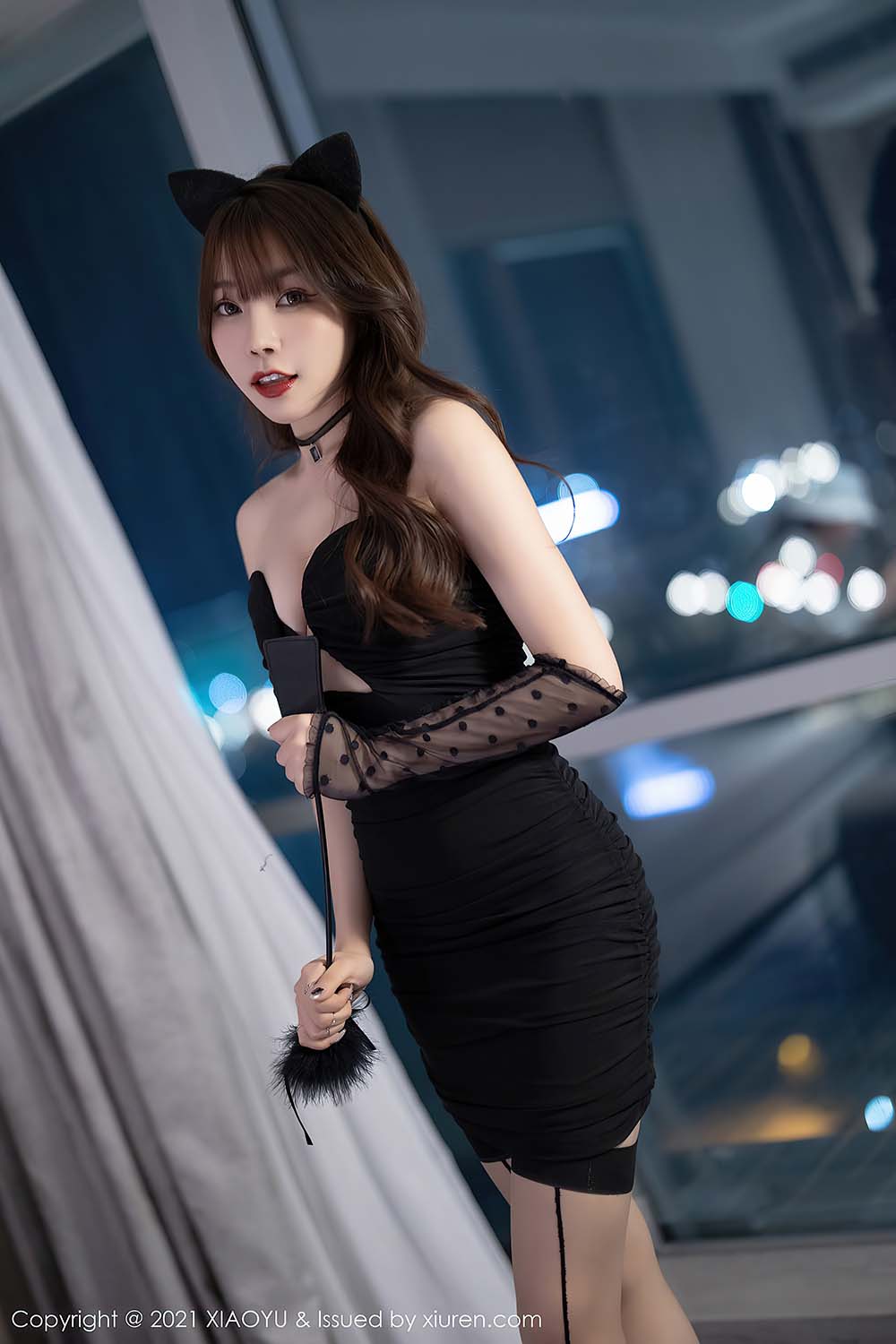 [XIAOYU语画界] VOL.644 调皮且可人的妩媚猫耳装束 芝芝Booty预览图 2