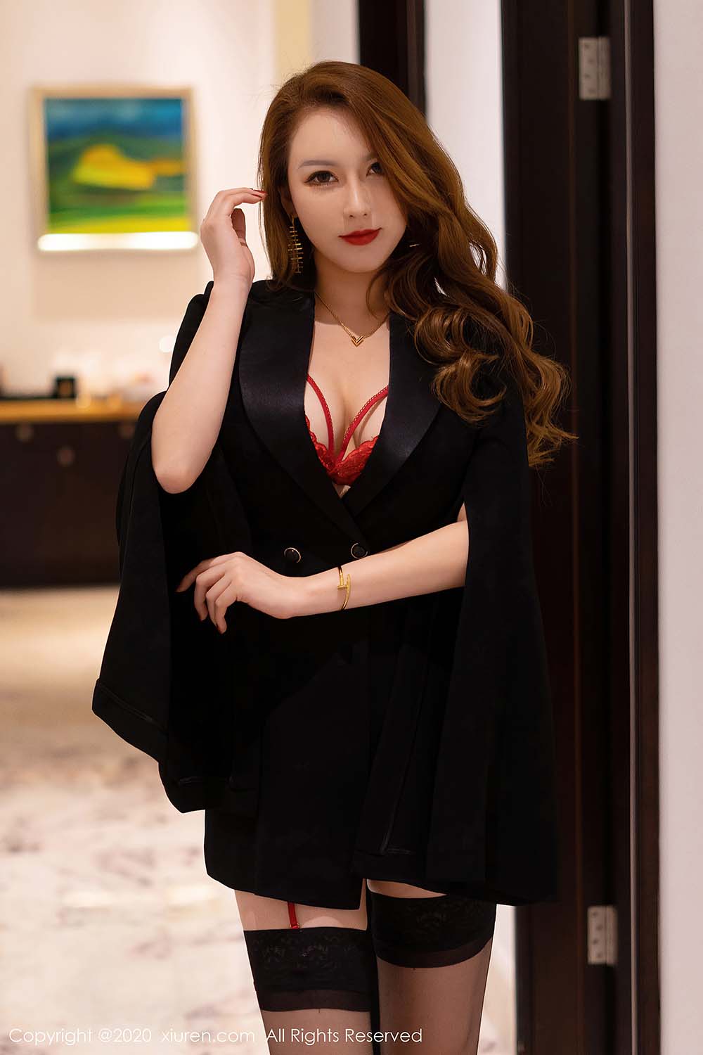 [Xiuren秀人网]XR20200821N02472 NO.2472 黑丝吊袜 Egg-尤妮丝Egg