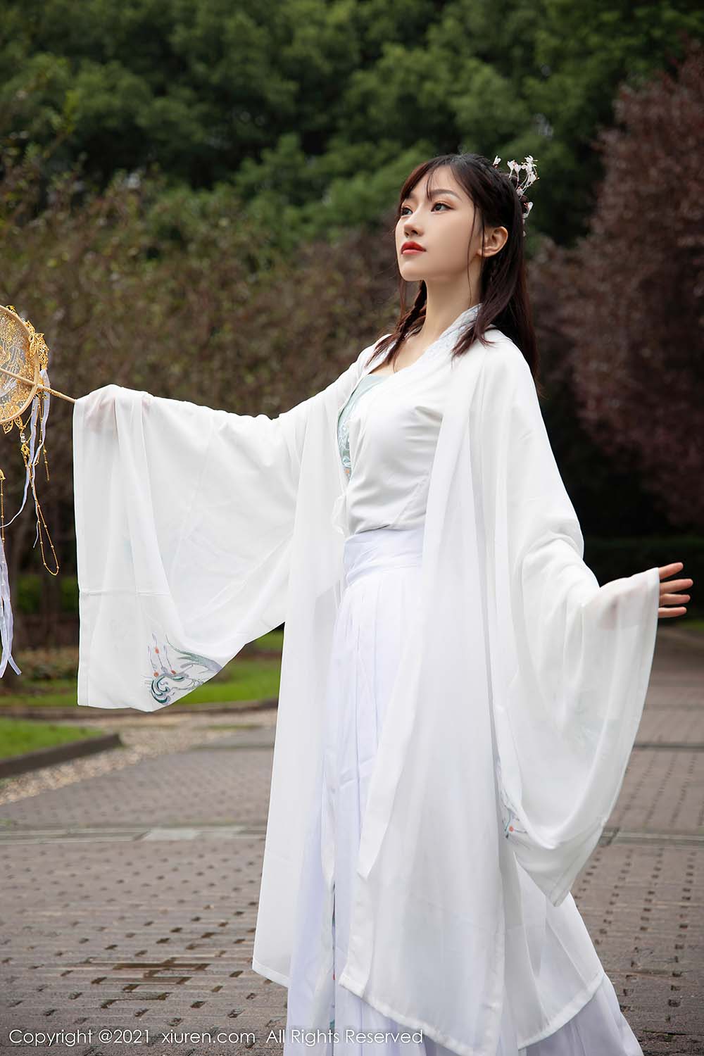 [Xiuren秀人网] NO.4344 白色古装服饰装扮 西门小玉