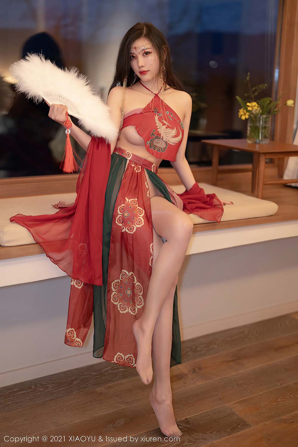 [XIAOYU语画界] VOL.688 性感红色古装服饰 杨晨晨Yome预览图 2