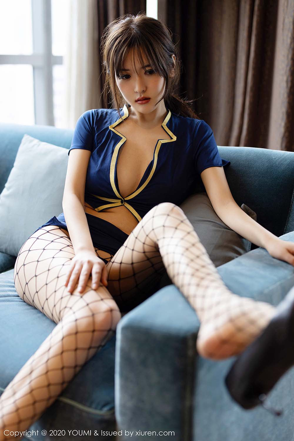 [YouMi尤蜜荟]YMH20200401VOL0445 VOL.445 魅惑网袜 白露小猪