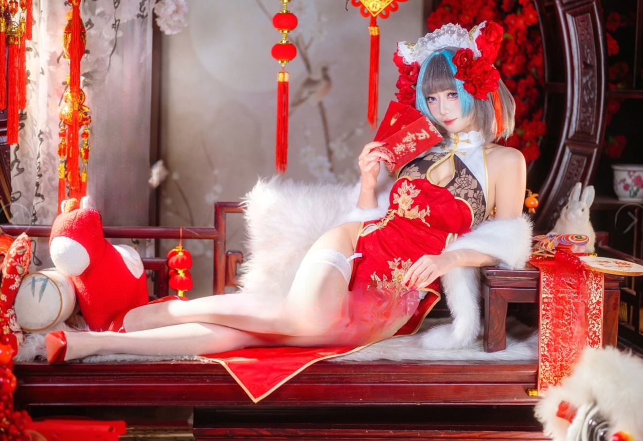 Money冷冷 – 柴郡新年旗袍预览图 2 Money冷冷 – 柴郡新年旗袍预览图 2