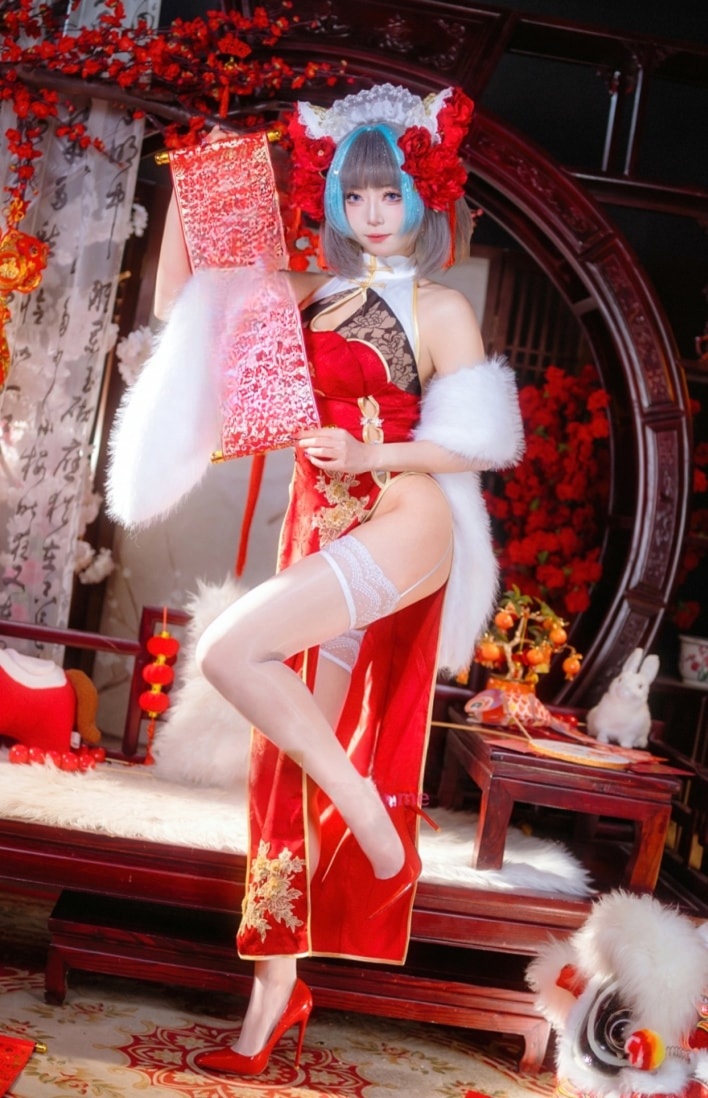 Money冷冷 – 柴郡新年旗袍预览图 1 Money冷冷 – 柴郡新年旗袍预览图 1