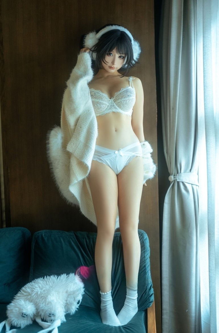 蠢沫沫 NO.387 白毛衣